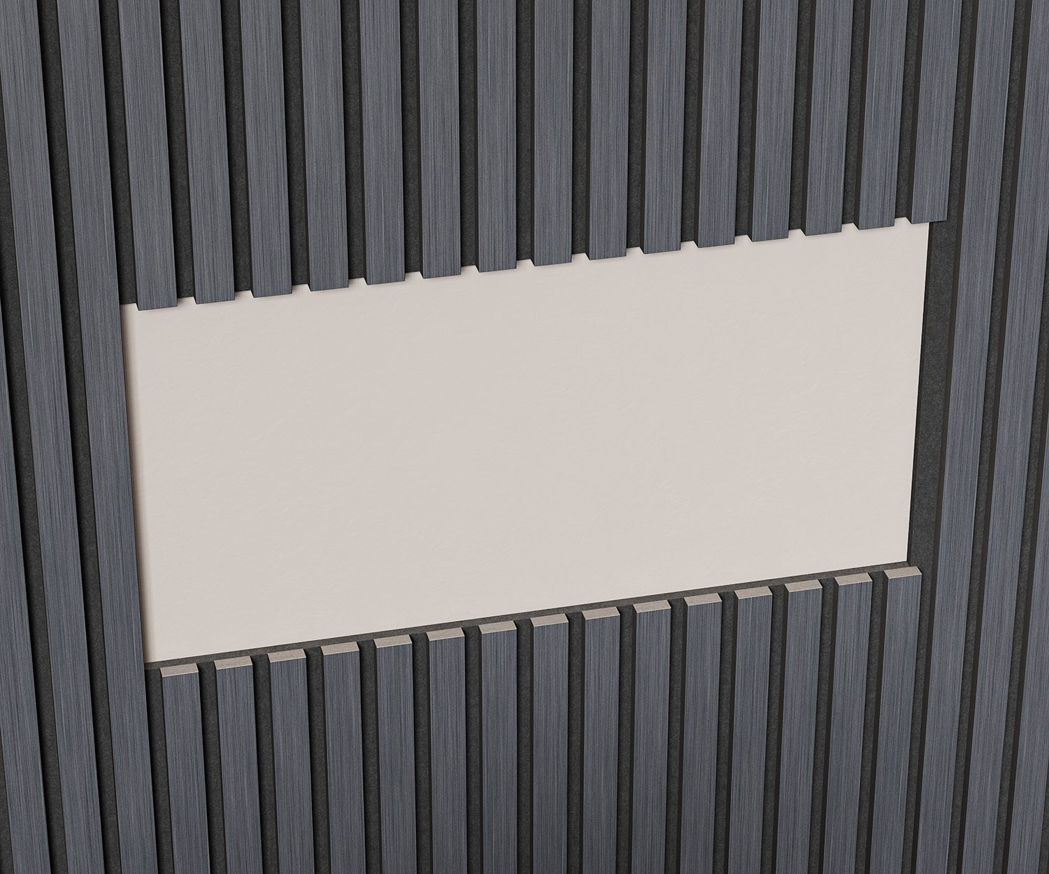 МДФ стеновая панель акустическая Cosca Decor Монако Дуб Антрацит Темно-серый черный войлок 600×600×21 фото в интерьере